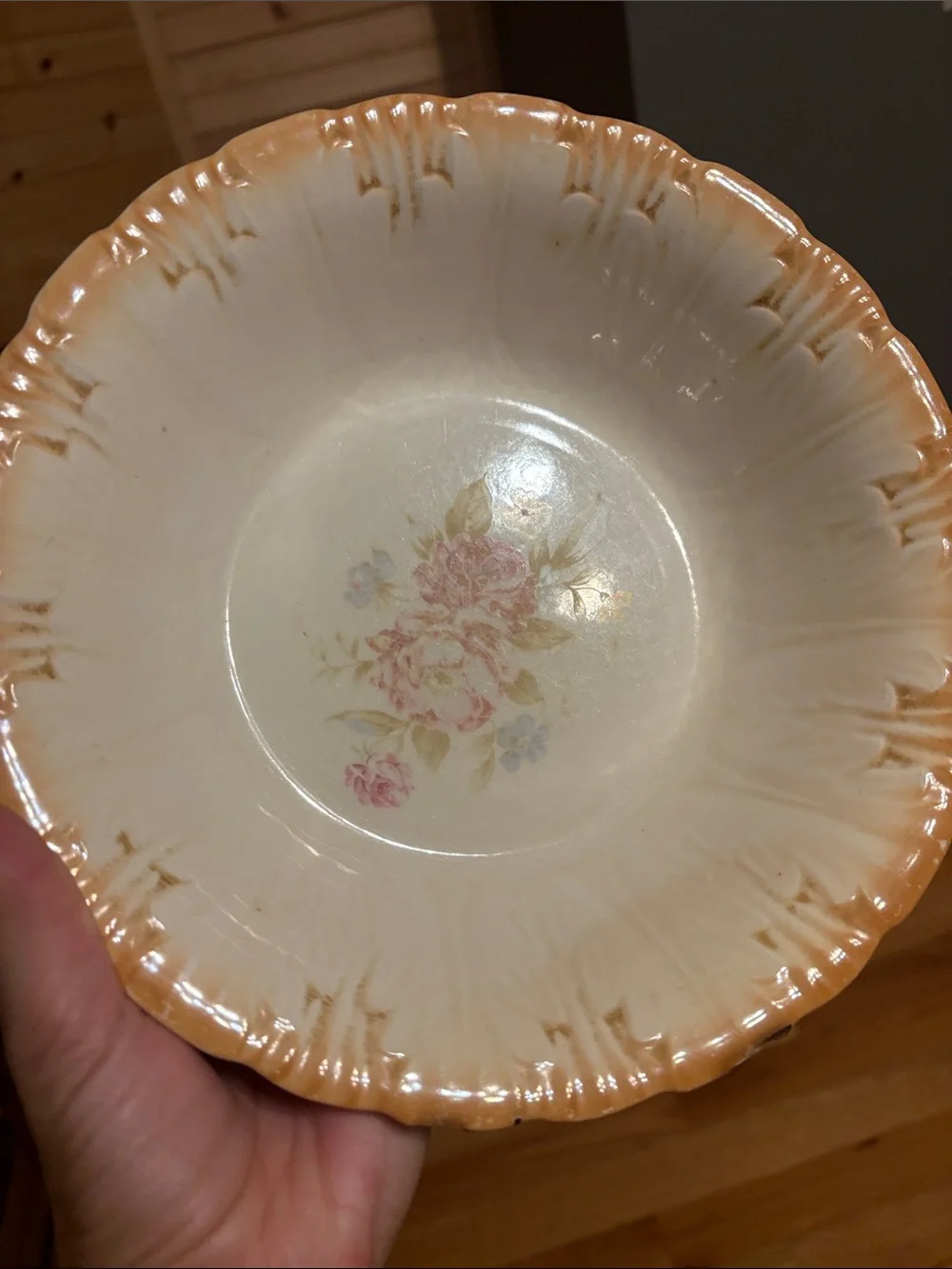Vintage Homer Laughlin Semi-vitreous porcelain serving bowl L50N6 Made 12/1950